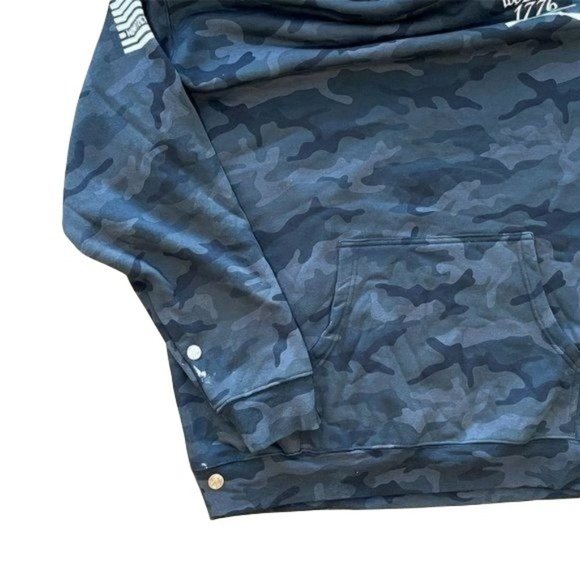 HOWITZER MENS 'WE THE PEOPLE' DISTRESSED GAPHIC GREY/BLACK HOODIE - NWOT - - Picture 9 of 9